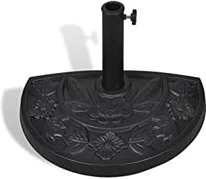 Base per ombrellone semicircolare 9-10 kg Supporto ombrelloni a Parete Resistente alle intemperie per terrazzo Balcone