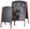 RELAX4LIFE Porte-Affiche sur Pied Noir Double Face en MDF, Panneau Publicitaire Tableau de Menu pour Restaurant, Café, Magasin (45 x 41 x 78 cm)