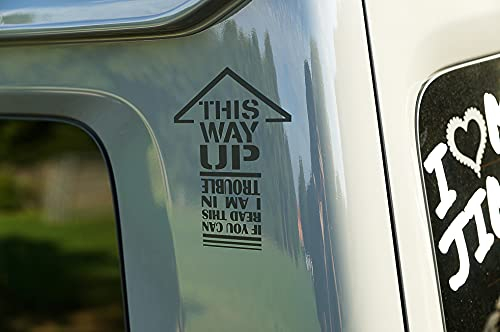 melivince Sticker This Way up Spaß Offroad 4wd 4x4 passend für Jeep Jimny Defender 4wd Navara Patrol