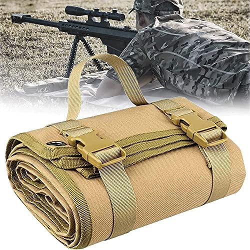 Taktische Schießmatte, Roll-Up-Schießdecke, Tactical Roll-Up-gepolsterte Schießmatte, rutschfestes, langlebiges Schießzubehör für die Jagd, Jagdmatten für Schützen,picknickmatte ( Color : Khaki )