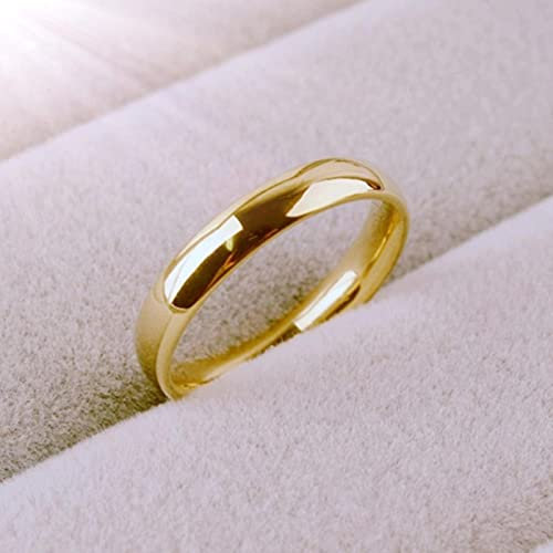 CXWK Anello Semplice da 4 mm Anello in Oro Rosa Moda Uomo e Donna Fede Nuziale Esclusiva per Coppie