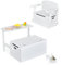 RELAX4LIFE Cassapanca Contenitore Trasformabile 3 in 1 in Legno con Scatola Portaoggetti, Tavolo e Sedie, Scatola dei Giocattoli per Bambini Adatta per Casa e Scuola (Bianco)