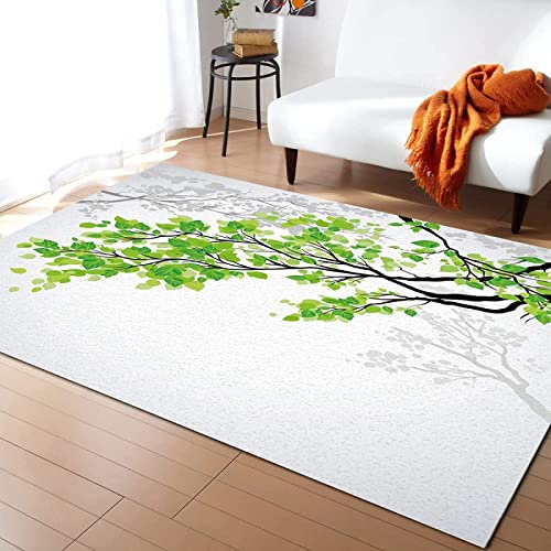 JOKITA Teppich Schlafzimmer Modern Äste Von Bäumen 3D Äste Von Bäumen Wohnzimmer Teppich Äste Von Bäumen Dekoration Carpet rutschfeste Teppiche, 140 x 200 cm