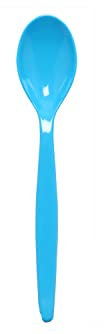 Harfield Pack of 10 Teaspoons Virtually Unbreakable Reusable BPA Free Copolyester Plastic (Pacific Blue)
