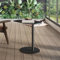 [en.casa] Beistelltisch Nastätten Gartentisch Couchtisch mit Metallgestell Sofatisch modernes Design für Wohnzimmer Schlafzimmer Balkon Terrasse 50x50x38 cm Schwarz, matt