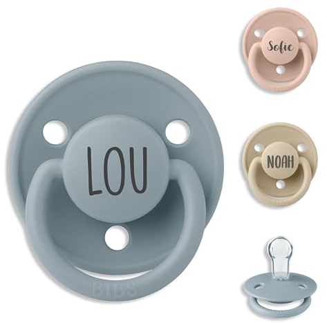 Gutmarkiert – Personalisierbarer Schnuller mit Namen – Spülmaschinenfester Schnuller aus Silikon für 0-36 Monate alte Babys – 100% BPA-Frei – Leicht zu reinigen – Meeresblau