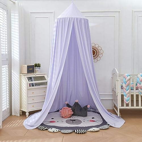 Flipped Warmth Polyester Betthimmel, Himmelbett Vorhänge Kinderzimmer Insektenschutz Baldachin Deko Moskitonetz Atmungsaktiv, Betthimmel Mädchen,Lila