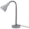 Paco Home LED Lampe Tischleuchte Deko Tischlampe Schreibtischlampe Arbeitszimmer Büro Modern Höhenverstellbar Rund E27, Farbe:Schwarz 5, Leuchtenart___Farbe:Tischleuchte Grau