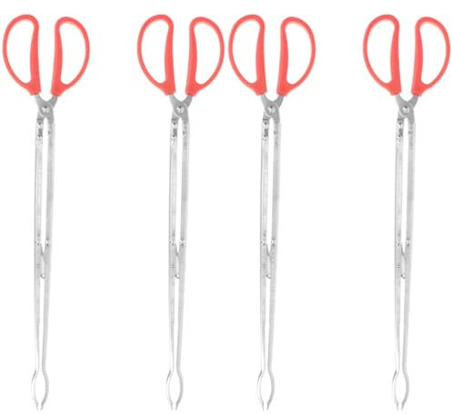 Toddmomy 4 Stück Brennholzzange Lange Grillzange Kaminzange Kohlezange Aus Edelstahl Müllclip Outdoor-reinigungspflücker Kohleklammern Verlängerte Kohlezange Plastik Haushalt Kohleclip