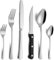 Gifcomda, 36 pièces, couverts en acier inoxydable poli miroir pour 6 personnes, set de table, passe au lave-vaisselle