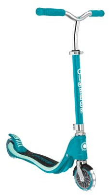 Globber Flow 125 Lights Tretroller Rubinrot verstellbar Leuchtrollen