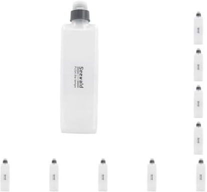 Adoorniequea Lot de 10 bouteilles d'eau de sport pliables en plastique avec paille pour l'extérieur 235 x 60 mm