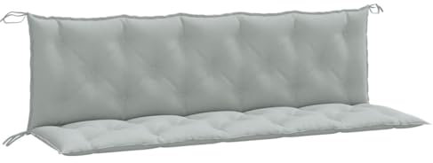vidaXL Gartenbank-Auflagen 2 STK. Melange Hellgrau 180x50x7 cm Stoff