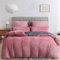 YASMENG Housse de Couette Flanelle 240x260 Hiver Chaude Rose Gris Polaire Parure de Lit Flanelle Doux Douillet Duveteux Linge de Lit 2 Personne avec Fermeture Éclair et Taies d'oreiller 65x65 cm