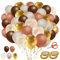 SHENSAIGO 100 Stück Luftballons Geburtstag, Champagnergold Luftballons Hochzeit, Gold Konfetti Helium Ballons mit Schere und 4 Goldene Schleife, Boho Latex Luftballon für Abschlussfeier Babyparty