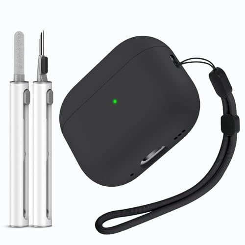 Miracase for AirPods Pro 2 Case, Silicone Shockproof Protective Cover for Airpods 2nd Generation 2024/2023/2022, Black