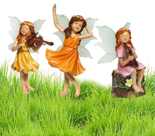 Wpsagek Gartenfee Figur, Feendekoration für den Garten - Vintage Feenfiguren aus Kunstharz,Fee Outdoor-Garten-Yard-Dekoration, Outdoor-Fee-Harz-Miniatur, kleine Feen-Gartenfigur für Rasen