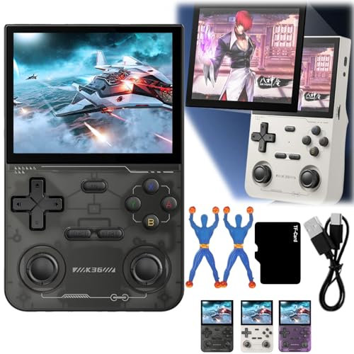 K36 Handheld Game Console, K36 Portable Retro Game Console, Wireless Retro Handheld Game Console, K36 Retro Game Console, Built In 16000+ Games, With 3.5'' Ips Hd Screen (64GB,Black)