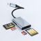 USB C Dual SD TF UHS-II Card Reader for Micro SD SDXC SDHC MMC RS-MMC Cameras, Laptops, Tablets, Smartphones
