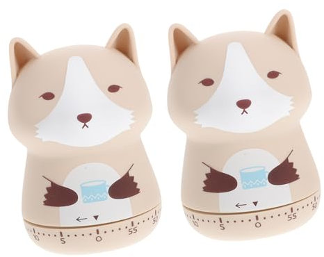 MOLUCKFU 2stücke Cartoon Tierform Kochtimer Mechanischer Countdown-Timer Für Zuhause Küche Backen Braten