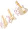 TOYANDONA 1 Satz Holzgitarre Gitarre Für Gitarre Geschenkidee Musikalisches Gitarre Musikspielzeug Kleinkind Gitarre Gitarren-partydekorationen Hölzern 3st