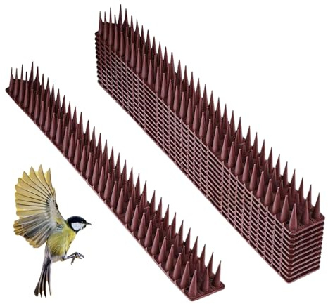 Demsyeq Pigeon Spikes - Anti Climb Fence Spikes,Cuttable Defender Animal Stopper Pigeons Squirrels Raccoons Guard for Outdoor Indoor Yard Garden Balcony