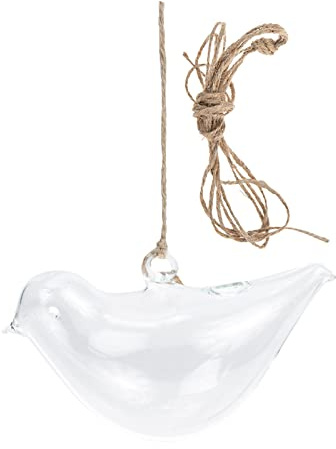 UTHCLO Hängender Glasblumenhalter in Vogelform für Zimmerpflanzen Kompakt und Einfach zu Dekorieren als Vase für Zuhause und Fotorequisite