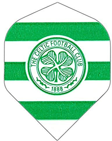 FOCO Officially Licensed Celtic Football Club Dart Flights Extra Thick 75 Micron - 3 Sets per pack (9 darts Flights in total) - Professional Darts Accessories