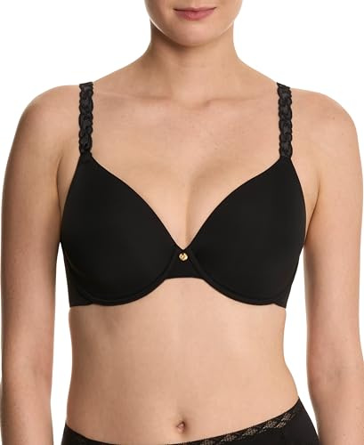 Natori's Women Pure Luxe Custom Coverage Contour Bra (Black, 32G)
