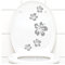 Grandora Klodeckel Aufkleber Hibiskusblüten I Silbergrau 5er Kreativset I Bad Blüten Blumen Hibiskus Aufkleber Wandaufkleber Wandsticker W916