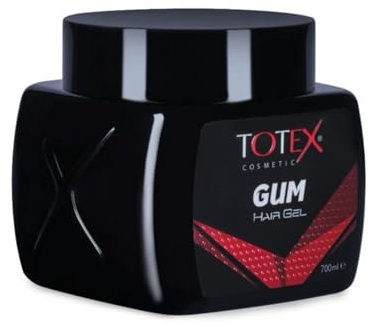 Totex Haarstyling GumGel | Gummy Ultra Strong Edge Control Red Gel für Männer Frauen Afro Haar Flechten 700ml