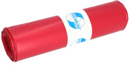Abfallsäcke PREMIUM, 120l, rot, 70my 700x1100mm, 25 Stück
