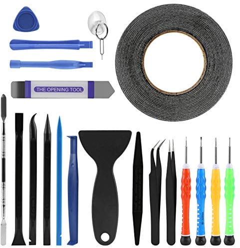 LIHAO 21 in 1 Handy Reparatur Werkzeug Profi Tools Set Schraubendreher Kleber Saugnapf für Smartphone Tablet PC Multimedia