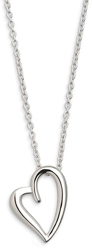 XENOX® LOVE STORY Halskette - Damen Halskette aus hochwertigem 925/- Sterlingsilber mit Herz-Anhänger