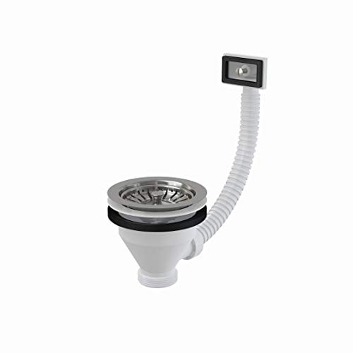 Alcaplast A38 Ablaufventil mit Flexiüberlauf, Chrom