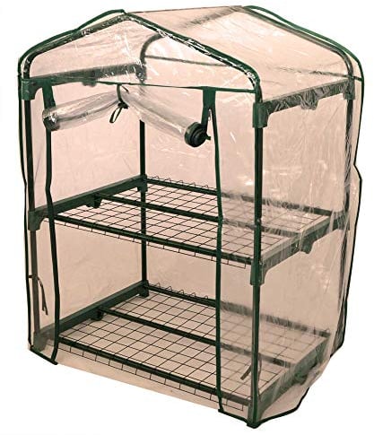 Folien-Gewächshaus 69x49x93 cm Mini-Treibhaus Frühbeet für Balkon