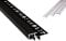 T-4058 LED Alu Fliesenprofil Treppenprofil Stufen 10mm schwarz + Abdeckung 2m milky