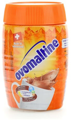 Ovomaltine, Polvere Solubile per Bevanda a Base di Malto D'Orzo e Cacao, Ricca di Vitamine e Minerali, Ricarica Energetica, Ideale per una Colazione e Merenda Gustosa, 1 Confezione da 400 g