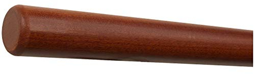 TIBU Handlauf Holz Mahagoni Treppe Wand Geländer/Rundholz/Stange/Griff lackiert 42 mm mit bearbeiteten Enden ohne Handlaufhalter 2000 mm / 200 cm / 2,0 m Radius gefräst