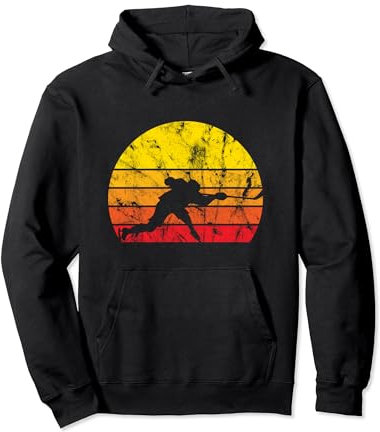 Eishockey Design - Retro Vintage Sunset Hockey Geschenk Pullover Hoodie