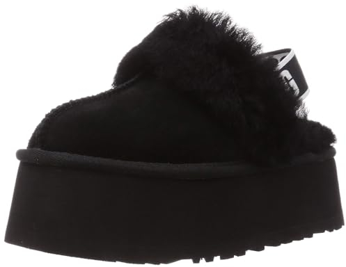 UGG Female Funkette Slipper, Black, 7 (UK)