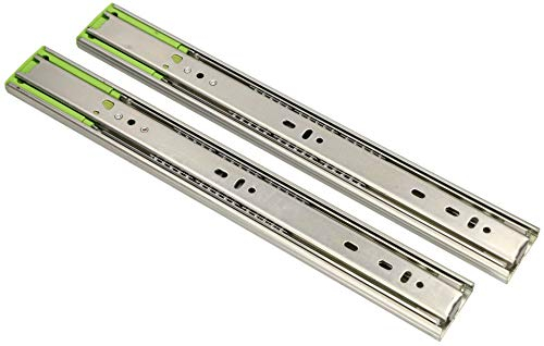KOTARBAU® - 1 paio (2 pezzi) di binari telescopici con cuscinetti a sfera (350 mm) per cassetti completamente estraibili, con chiusura automatica SoftClosing