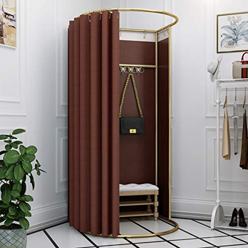 YXYECEIPENO Stehende Arbeitskleidung Umkleidekabine Umkleidekabine Camp WC Umkleidekabine Ankleidezimmer Vorhang-Set und Metallrahmen faltbar einfache Umkleidekabine (15 Farben, Größe: 80 x 200 cm)