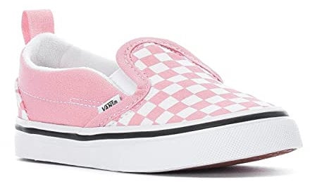 Vans Slip-ON V BS99H1 Powder Pin Rosa Scacchi Scarpe Bambina Sneakers Slip on Elastico 25.5