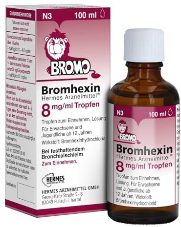 Bromhexin Hermes Arzneimittel 8 mg/ml Tropfen, 100 ml