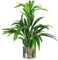 Leaf Design UK Realistic Artificial Foliage Plant with Pot, Metal, Bamboo Silver Planter, 65cm