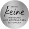 Aufkleber Hinweis Bitte keine Werbung... Briefkasten Schild Folie selbstklebend grau | Größe wählbar Made in Germany, Größe: Ø5 cm
