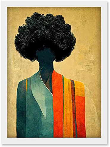 Doppelganger33 LTD Modern Abstract African Tribal Art Artwork Framed Wall Art Print A4