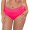 VIVISENCE 3002 Bas De Bikini Souple Unicolore Taille Haute Pièce du Set (Tops Convenants Disponibles)- Fabriqué en UE, Rose Fluo,46