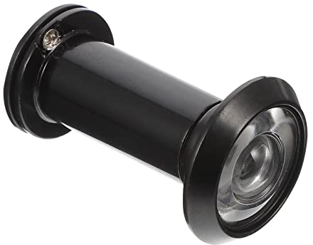 DOITOOL Door Peephole : Wide Angle High Definition Cat Eyes - 220 Degree Door Viewer Peephole for Home Security Durable Zinc Alloy and Copper Easy to Install Black Finish, Drill Hole Diameter 16 mm